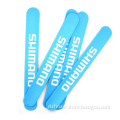 Top Quality Logo Colorful Printed Customized Logo Reflective Silicone Slap Bracelet